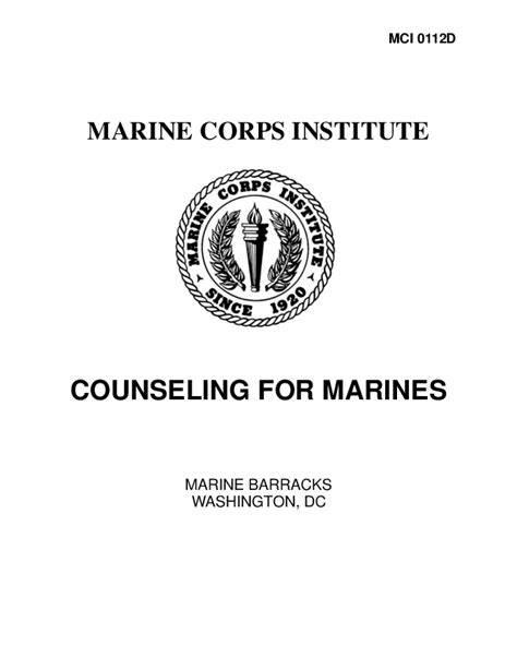 Pdf Counseling Marines Justin Smith