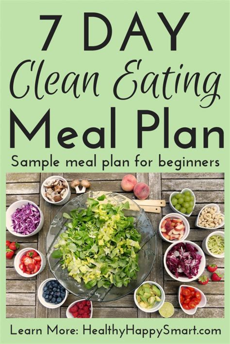 Clean Eating Meal Plan Sample • Healthyhappysmart