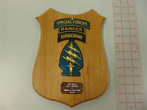 Special Forces Ssi Airborne Special Forces Ranger Tabs Wooded Plaque