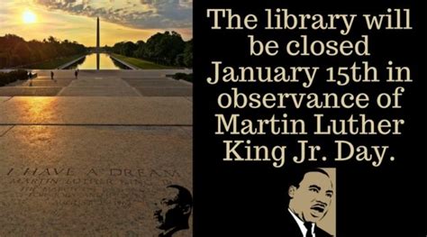 Library Closed For Martin Luther King Jr Day Clinton Public Library
