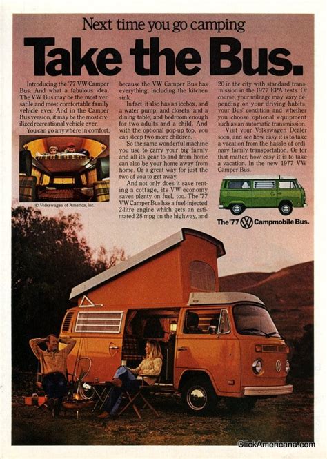 Volkswagen Bus Ads 1977 Click Americana