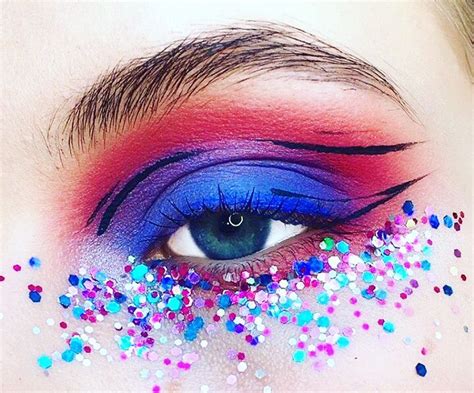 Glitter Makeup Inspiration Using Kiss And Glitter Chunky Festival