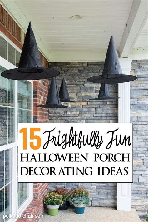 Decorative ideas for an autumn themed party. 15 Frightfully Cute Ways to Decorate a Porch for Halloween