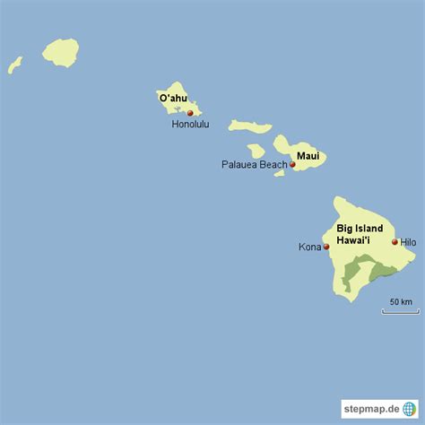 Stepmap Hawaii Just Mauid Landkarte Für Usa