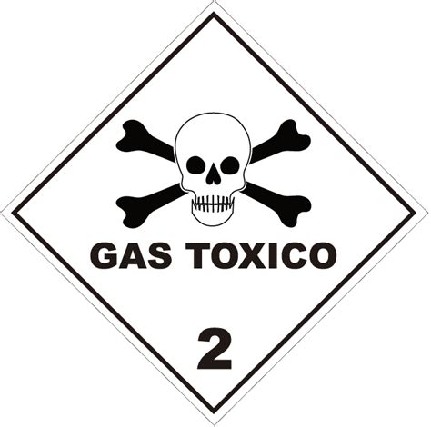 Señalética De Sustancias Peligrosas Gas Tóxico 2 Signshop