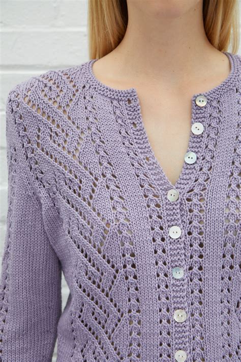 Zarah Cardigan Knitting Pattern For Women In Debbie Bliss Piper