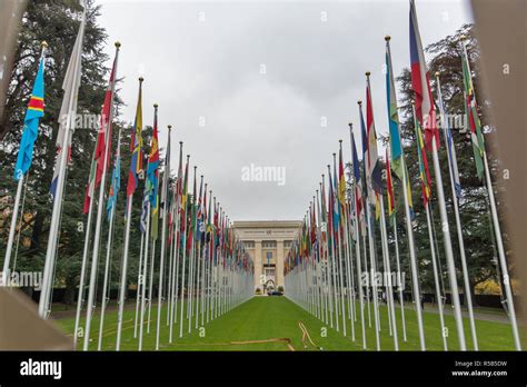 Geneva Switzerland October 30 2015 United Nations Building With