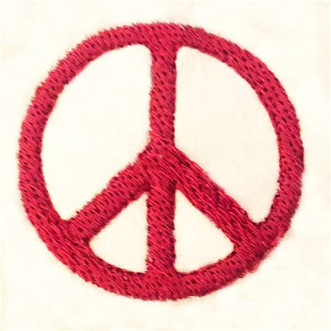 Simple And Versatile Appliqué And Filled Embroidery Peace Signs