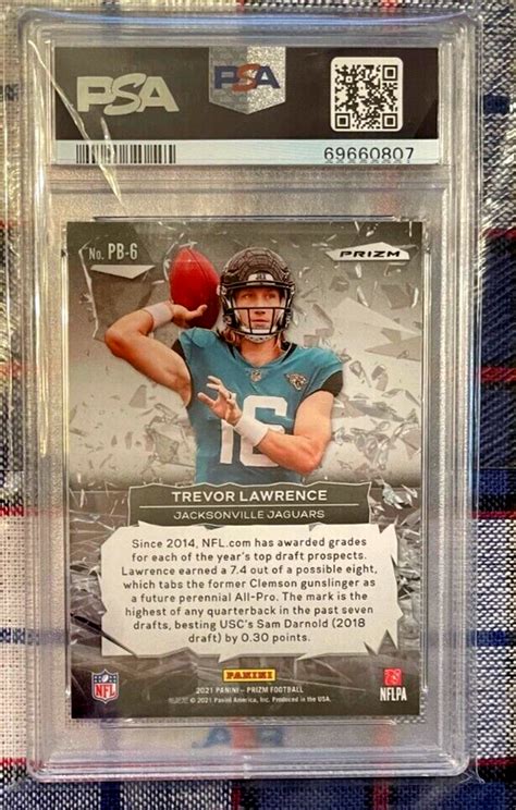 2021 Panini Prizm Trevor Lawrence PB6 Prizm Break Green Ice PSA 10 Rookie EBay