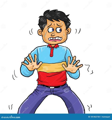 Cartoon A Boy Scared And Need Help Stock Vector Illustration Of Blue