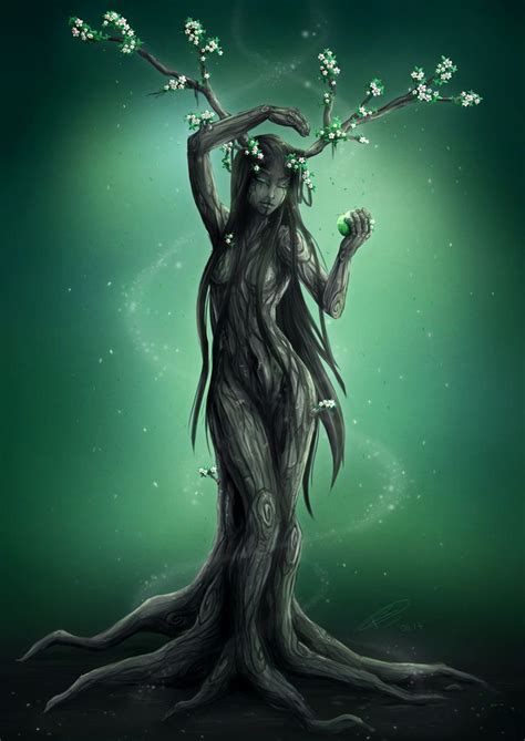 Dryad M Lina Dagand Mythical Creatures Art Goddess Art Dark Fantasy Art