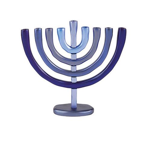 Yair Emanuel Anodized Aluminum Hanukkah Menorah Menorah Hanukkah