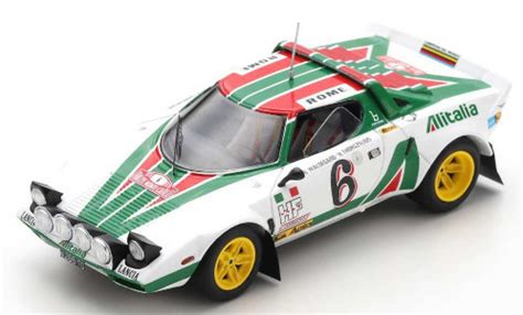 Diecast Model Cars Lancia Stratos 143 Spark Hf No6 Alitalia Rallye Wm