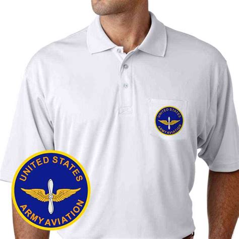 Us Army Aviation Performance Pocket Polo Shirt