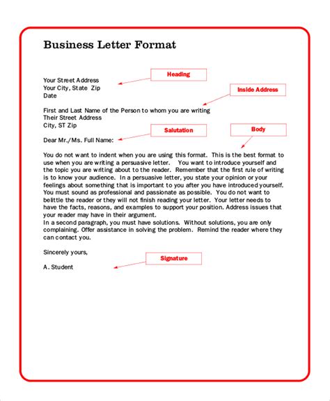 Free 6 Sample Professional Letter Templates In Pdf Ms Word