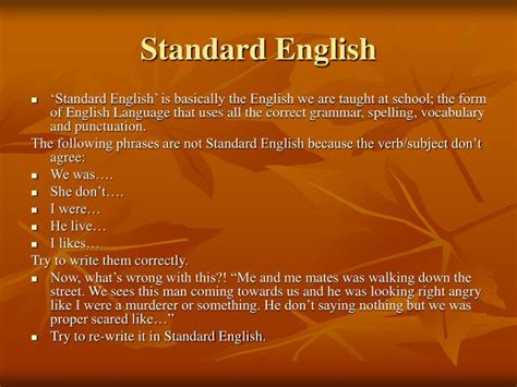 Ppt Standard English Powerpoint Presentation Free Download Id3304597
