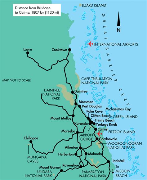 Map Of Cairns And Surrounds