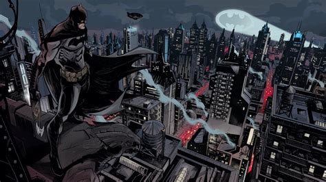 Download Bat Signal Gotham City Dc Comics Comic Batman 4k Ultra Hd Wallpaper By John Timms