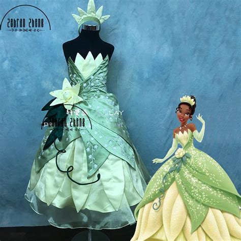Top Quality The Princess And The Frog Tiana Cosplay Costume For
