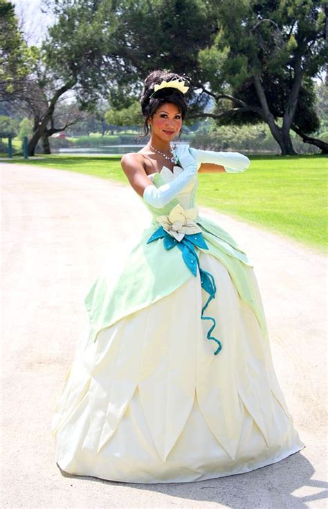Disney Tiana Beauty Princess Cosplay Costume Dress For Adults Halloween