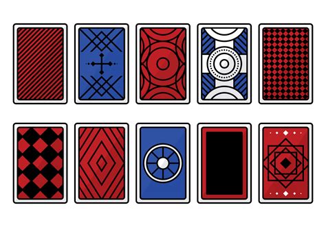 A classic playing card deck has 52 cards, 4 colours : Playing Card Back Vectors 121486 - Download Free Vectors ...
