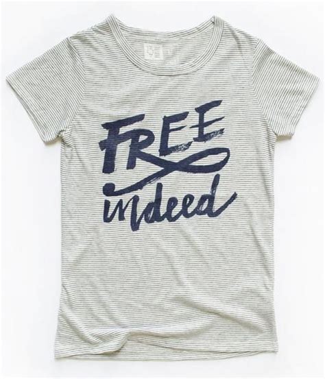 Free Indeed Womens Striped Tee Christian Tees Christian Clothing