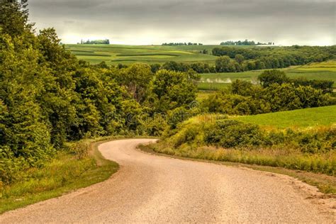 Toruing The Winding Country Roads Of Northeast Iowa Stock Photo Image