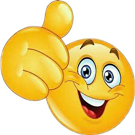 Download Ok Oki Emotions Ftstickers Emoji Emojistickers Yelowfac Smiley Face Thumbs Up Full