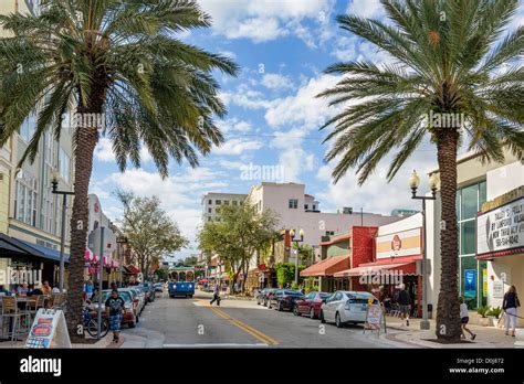 Shops And Restaurants On Clematis Street In Historic Downtown West Palm