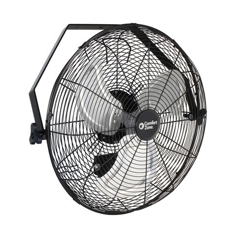 In addition to ceiling fan sizes, the mounting type you choose is extremely important. Comfort Zone 18 in. Black High Velocity Industrial 3-Speed ...