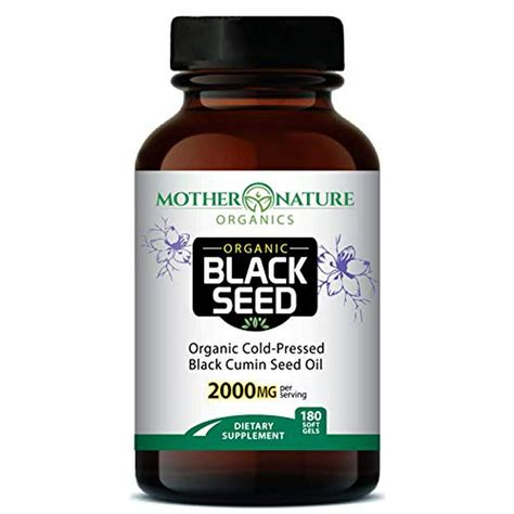 Organic Black Seed Oil Softgel Capsules Mother Nature Organics
