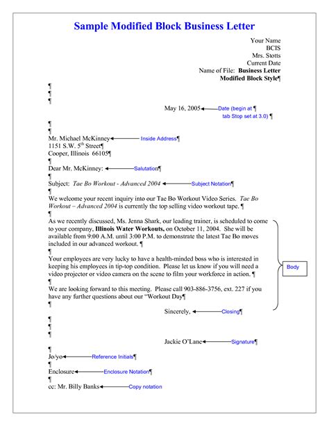 Business letters may be written in any of the following semi block format is similar to the modified block format. Modified Block Letter Template Samples | Letter Template ...
