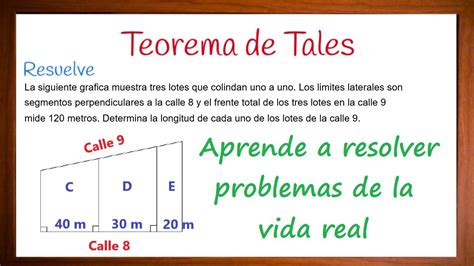 Problemas Resueltos De La Vida Real Teorema De Tales Youtube