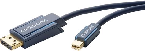 Clicktronic Displayport Cable 100 M Blue 70737 Gold Plated Connectors