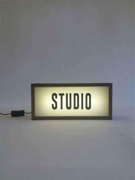 Studio Lightbox Sign Handcrafted Wooden Light Box Hand Etsy Australia