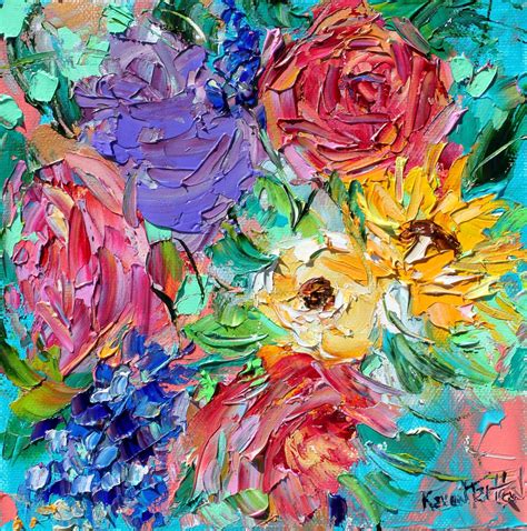 Flowers Painting Flower Painting Original Oil Abstract Impressionism