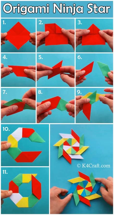 How To Make A Ninja Star Out Of Sticky Notes Origami