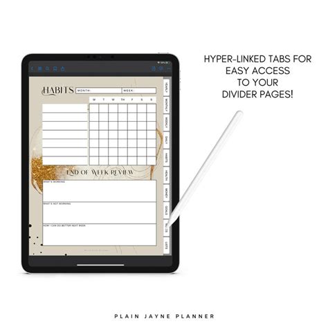 2022 Deluxe Digital Life Planner Hyperlinks Goodnotes Noteshelf Ipad