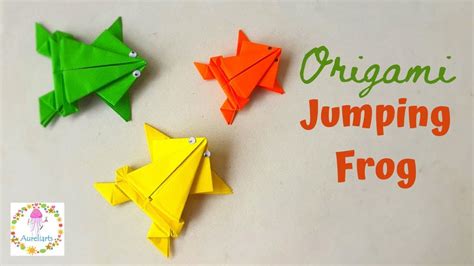 Origami Jumping Frog Origami Aureliarts In 2020 Jumping Frog