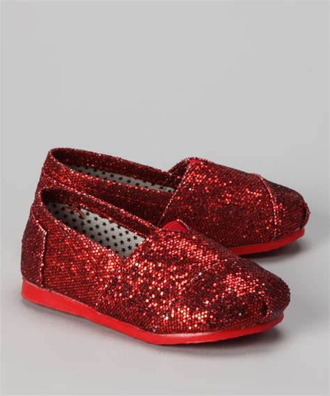 Red Glitter Slip On Shoe Red Glitter Shoes Girls Sparkly Shoes