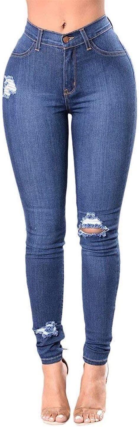 Classic Designer Slim Fit Jeans Women Pants Style Special Jeans Workout For Women Torn Color