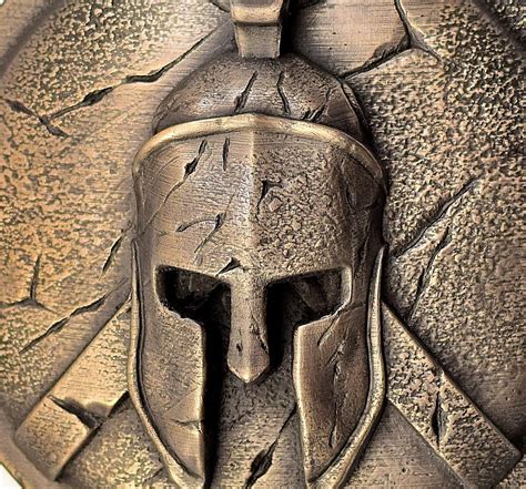 Spartan Helmet Hoplite Shield Wall Decor Ancient Greek Etsy