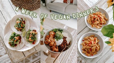 A Week Of Vegan Dinners Easy And Delicious Recipes 🧚‍♀️🍜🍴 Youtube
