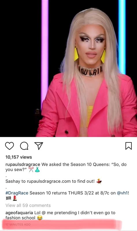 Aquaria Responding To The “can You Sew” Video Rupaulsdragrace
