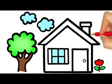 CÓmo Dibujar Una Casa FÁcil Paso A Paso Dibujar Una Casa Y Un Árbol