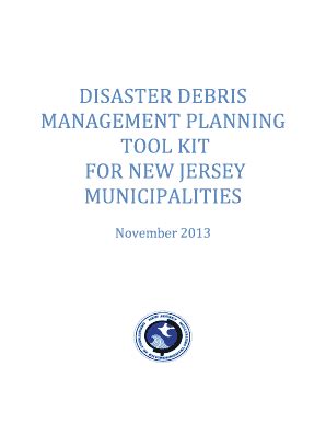 Fillable Online State Nj Disaster Debris Management Planning Tool Kit For New Jersey State