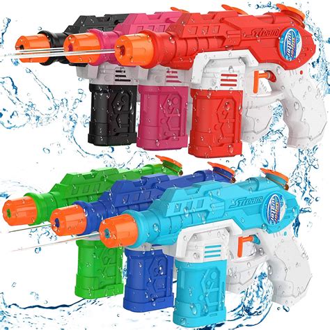 6 Pack Water Guns For Kid Adults Super Squirt Guns Water Blaster Toy