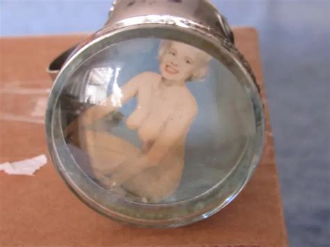 VINTAGE 1950S STEERING Wheel Spinner Knob Nude Blonde Pin Up Girl Sinko