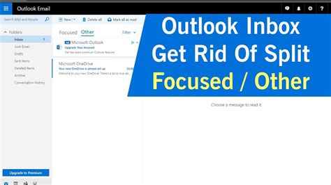 Quick Tips Remove Focused And Other Split Inbox From Outlook Youtube