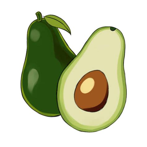 How To Draw Avocado Lessdraw